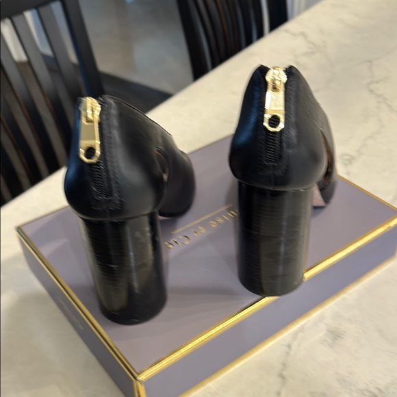 Louise et Cie Black Peep Toe Heels - Picture 3 of 8